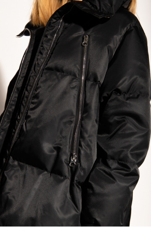 ダウンジャケット・コート MM6 Maison Margiela Scarf down jacket (S52AA0193S53057 900) MM6 Maison Margiela: Black Scarf Down Jacket | SSENSE